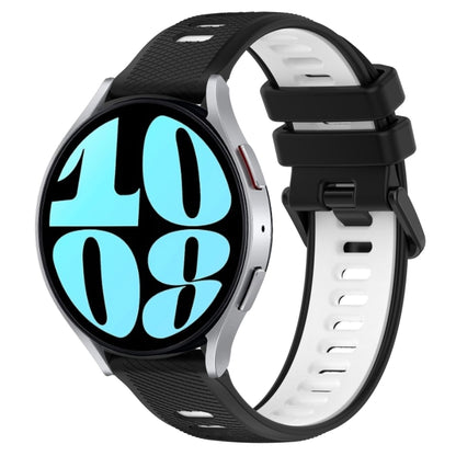 20mm Sports Two-Color Silicone Watch Band, For Samsung Galaxy Watch 6 40mm, For Samsung Galaxy Watch 6 Classic 43mm