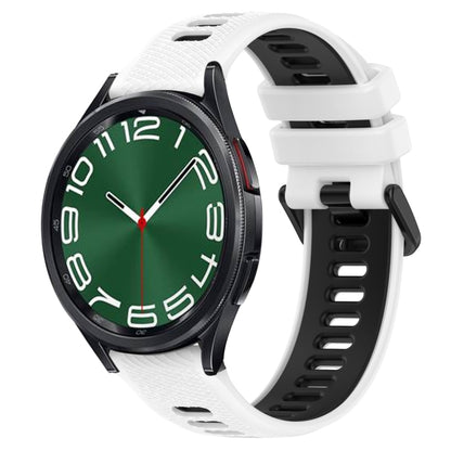 20mm Sports Two-Color Silicone Watch Band, For Samsung Galaxy Watch 6 40mm, For Samsung Galaxy Watch 6 Classic 43mm