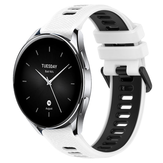 22mm Sports Two-Color Silicone Watch Band, For Xiaomi Watch S2 42mm, For Xiaomi Watch S2 46mm, For Xiaomi MI Watch S1, For Xiaomi MI Watch S1 Pro