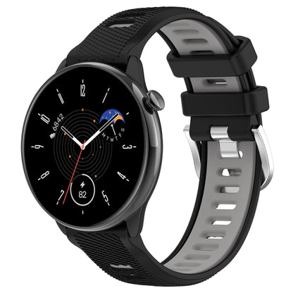 20mm Sports Two-Color Steel Buckle Silicone Watch Band, For Samsung Galaxy Watch 6 40mm, For Samsung Galaxy Watch 6 Classic 43mm