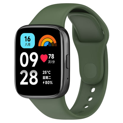 For Redmi Watch 3 Lite Sports Solid Color Silicone Replacement Watch Band, Black, White, Purple, Pink, Orange, Red, Green, Grey, Blue, Teal