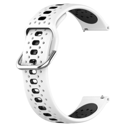 20mm Breathable Two-Color Silicone Watch Band, For Samsung Galaxy Watch Active 2 44mm, For Samsung Galaxy Watch 42mm, For Samsung Galaxy Watch 6 44mm