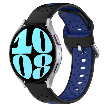 20mm Breathable Two-Color Silicone Watch Band, For Samsung Galaxy Watch 6 40mm, For Samsung Galaxy Watch 6 Classic 43mm