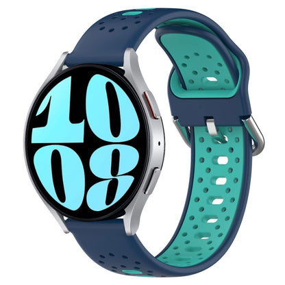 20mm Breathable Two-Color Silicone Watch Band, For Samsung Galaxy Watch 6 40mm, For Samsung Galaxy Watch 6 Classic 43mm