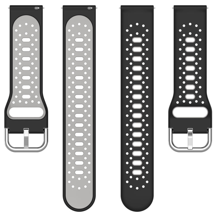 20mm Breathable Two-Color Silicone Watch Band, For Samsung Galaxy Watch 5 Pro 45mm, For Samsung Galaxy Watch 4 44mm, For Samsung Galaxy Watch 4 40mm