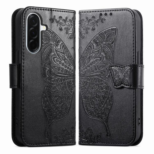 Butterfly Love Flower Embossed Leather Phone Case, For Samsung Galaxy A27 5G, For Samsung Galaxy A24 4G