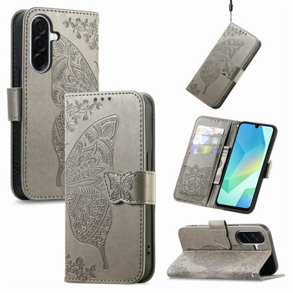 Butterfly Love Flower Embossed Leather Phone Case, For Galaxy S26 FE 5G, For Galaxy A27 5G, For Galaxy A24 4G