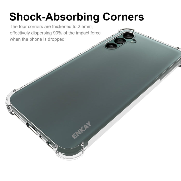 ENKAY Hat-Prince Transparent TPU Shockproof Phone Case with Glass Film, For Samsung Galaxy A24 4G, For Samsung Galaxy M14 5G, For Samsung Galaxy M54 5G, For Samsung Galaxy A34
