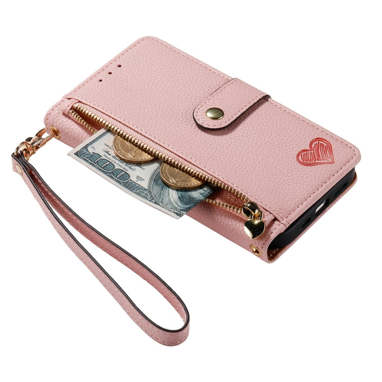 Love Zipper Lanyard Leather Phone Case, For iPhone 14 Pro Max, For iPhone 7 / 8 / SE 2022, For iPhone 13 Pro Max, For iPhone 13 Pro, For iPhone 13, For iPhone 12 / 12 Pro, For iPhone 12 Pro Max, For iPhone 11 Pro Max