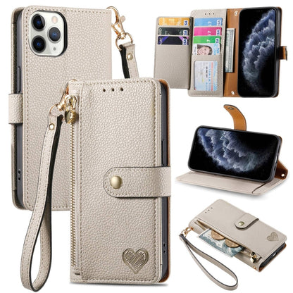 Love Zipper Lanyard Leather Phone Case, For iPhone 11, For iPhone 11 Pro, For iPhone XR, For iPhone XS Max, For iPhone 7 Plus / 8 Plus, For iPhone 6 Plus / 6s Plus, For iPhone 6 / 6s