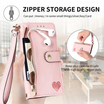 Love Zipper Lanyard Leather Phone Case, For iPhone 17e / 16e, For iPhone 17 Pro Max, For iPhone 17 Pro, For iPhone 17, For iPhone Air, For iPhone 16 Pro Max, For iPhone 16 Pro, For iPhone 16 Plus