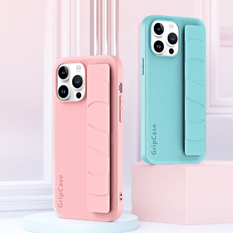 Skin Elastic Wrist Grip Back Cover Phone Case, For iPhone 15 Pro Max, For iPhone 14, For iPhone 15 Pro, For iPhone 14 Pro, For iPhone 14 Plus, For iPhone 15 Plus, For iPhone 14 Pro Max, For iPhone 15
