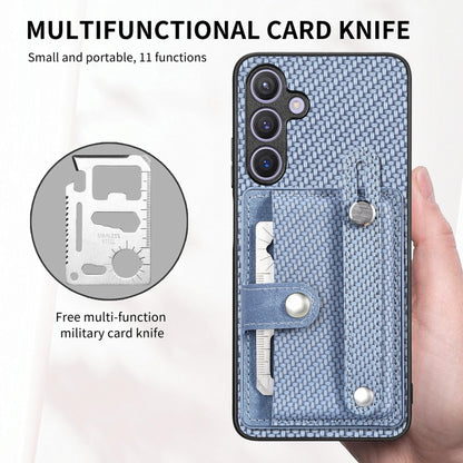 Wristband Kickstand Wallet Back Phone Case with Tool Knife, For Samsung Galaxy S24+ 5G, For Samsung Galaxy A54 5G, For Samsung Galaxy S23 Ultra 5G, For Samsung Galaxy S23+ 5G, For Samsung Galaxy A14 5G, For Samsung Galaxy A04 4G, For Samsung Galaxy S20...