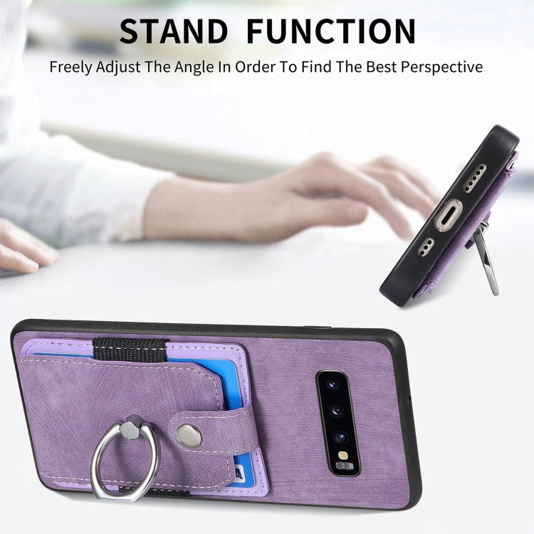 Retro Skin-feel Ring Card Wallet Phone Case, For Samsung Galaxy S24 FE 5G, For Sumsung Galaxy A55 5G, For Samsung Galaxy A35 5G, For Samsung Galaxy S24 Ultra 5G, For Samsung Galaxy S24+ 5G, For Samsung Galaxy A15, For Samsung Galaxy S8+                ...
