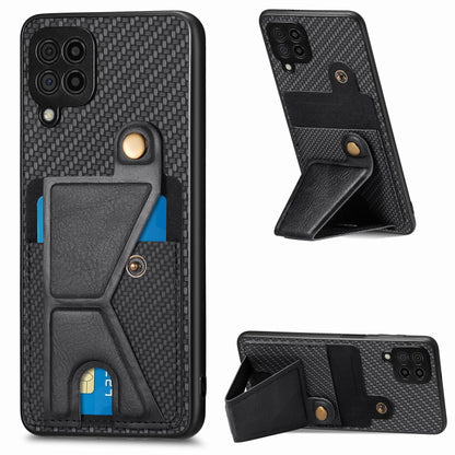 Carbon Fiber Wallet Flip Card K-shaped Holder Phone Case, For Samsung Galaxy A57 5G, For Samsung Galaxy A37 5G, For Samsung Galaxy S25 Edge 5G, For Samsung Galaxy A56 5G, For Samsung Galaxy A36, For Samsung Galaxy S24 Ultra 5G, For Samsung Galaxy S24+ ...
