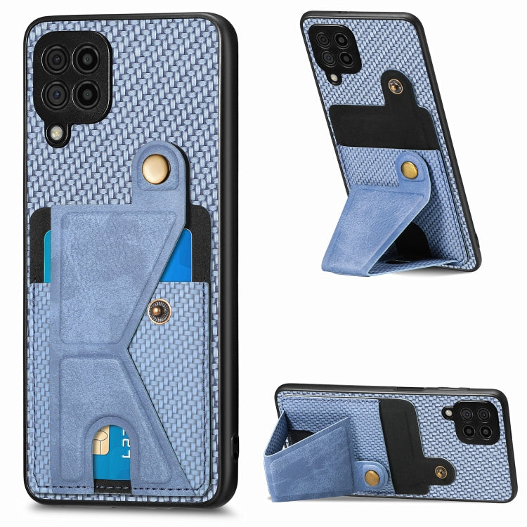 Carbon Fiber Wallet Flip Card K-shaped Holder Phone Case, For Samsung Galaxy A57 5G, For Samsung Galaxy A37 5G, For Samsung Galaxy S25 Edge 5G, For Samsung Galaxy A56 5G, For Samsung Galaxy A36, For Samsung Galaxy S24 Ultra 5G, For Samsung Galaxy S24+ ...