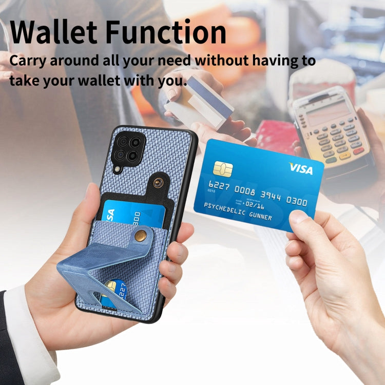 Carbon Fiber Wallet Flip Card K-shaped Holder Phone Case, For Samsung Galaxy A57 5G, For Samsung Galaxy A37 5G, For Samsung Galaxy S25 Edge 5G, For Samsung Galaxy A56 5G, For Samsung Galaxy A36, For Samsung Galaxy S24 Ultra 5G, For Samsung Galaxy S24+ ...