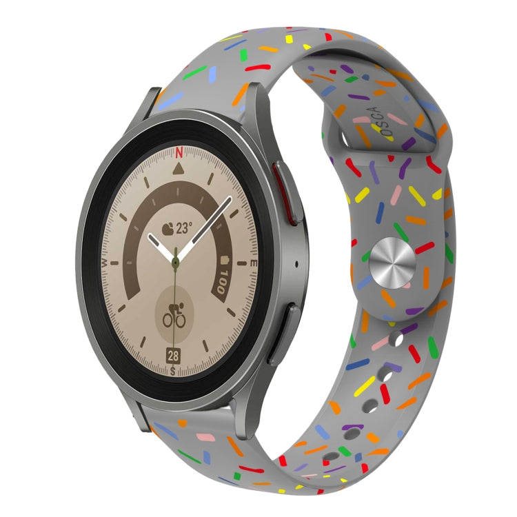 Sports Rainbow Dots Silicone Buckle Watch Band, For Samsung Galaxy Watch 5 Pro, For Samsung Galaxy Gear Sport, For Samsung Galaxy Watch Active 2 40mm / 44mm, For Samsung Galaxy Watch 3 41mm, For Samsung Galaxy watch Active 40mm                         ...
