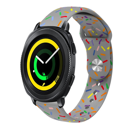 Sports Rainbow Dots Silicone Buckle Watch Band, For Samsung Galaxy Watch 5 Pro, For Samsung Galaxy Gear Sport, For Samsung Galaxy Watch Active 2 40mm / 44mm, For Samsung Galaxy Watch 3 41mm, For Samsung Galaxy watch Active 40mm                         ...