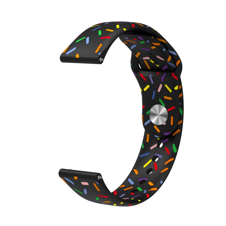 Sports Rainbow Dots Silicone Buckle Watch Band, For Samsung Galaxy Watch 4 40mm / 44mm, For Samsung Galaxy Watch 4 Classic 42mm / 46mm