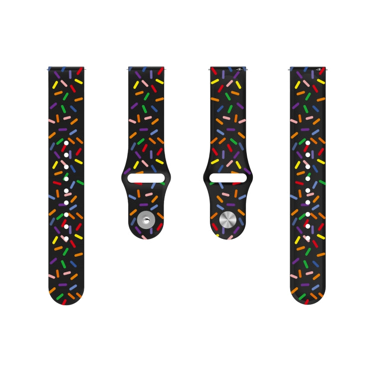 Sports Rainbow Dots Silicone Buckle Watch Band, For Samsung Galaxy Watch 4 40mm / 44mm, For Samsung Galaxy Watch 4 Classic 42mm / 46mm