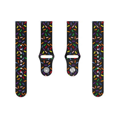 Sports Rainbow Dots Silicone Buckle Watch Band, For Samsung Galaxy Watch 4 40mm / 44mm, For Samsung Galaxy Watch 4 Classic 42mm / 46mm