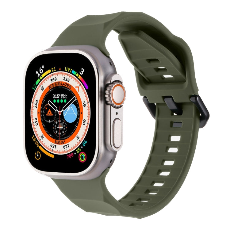 Ripple Silicone Sports Watch Band, For Apple Watch 7 45mm, For Apple Watch SE 44mm, For Apple Watch 6 44mm