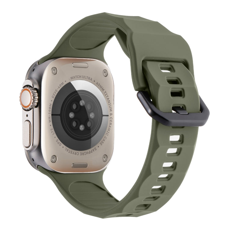 Ripple Silicone Sports Watch Band, For Apple Watch 7 45mm, For Apple Watch SE 44mm, For Apple Watch 6 44mm