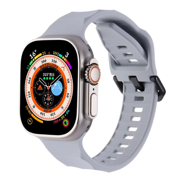 Ripple Silicone Sports Watch Band, For Apple Watch 7 45mm, For Apple Watch SE 44mm, For Apple Watch 6 44mm
