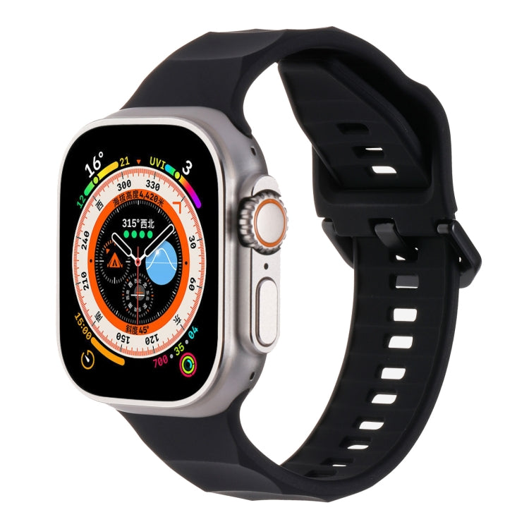 Ripple Silicone Sports Watch Band, For Apple Watch 7 45mm, For Apple Watch SE 44mm, For Apple Watch 6 44mm