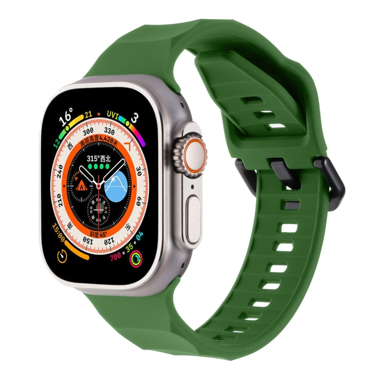 Ripple Silicone Sports Watch Band, For Apple Watch 7 45mm, For Apple Watch SE 44mm, For Apple Watch 6 44mm