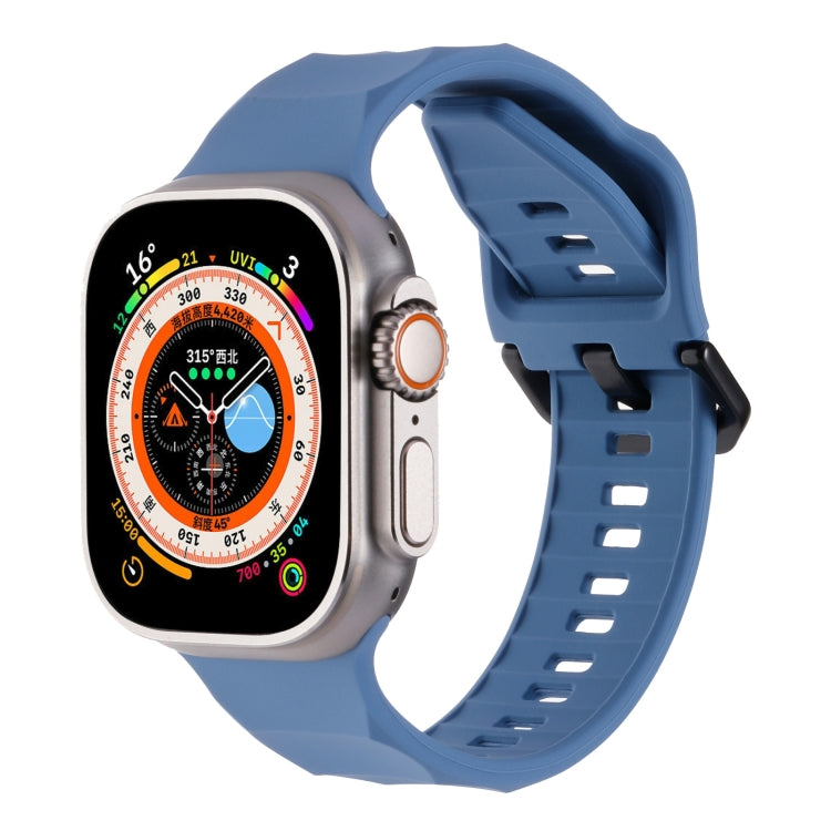 Ripple Silicone Sports Watch Band, For Apple Watch 7 45mm, For Apple Watch SE 44mm, For Apple Watch 6 44mm