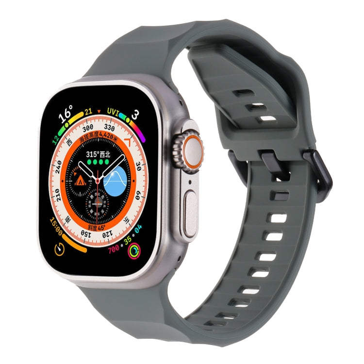 Ripple Silicone Sports Watch Band, For Apple Watch 7 45mm, For Apple Watch SE 44mm, For Apple Watch 6 44mm
