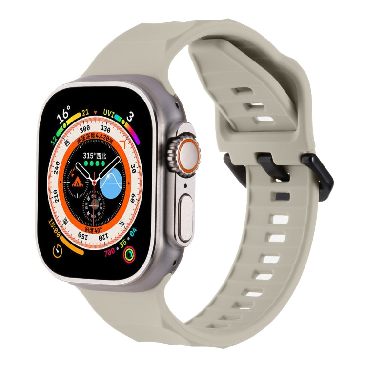 Ripple Silicone Sports Watch Band, For Apple Watch 7 45mm, For Apple Watch SE 44mm, For Apple Watch 6 44mm