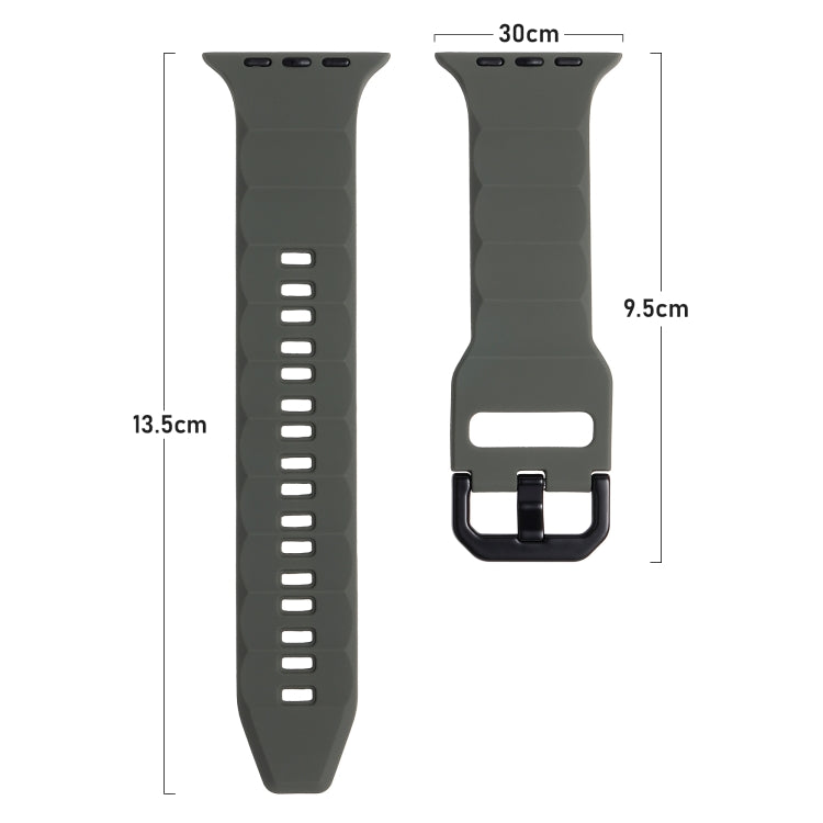 Ripple Silicone Sports Watch Band, For Apple Watch 7 45mm, For Apple Watch SE 44mm, For Apple Watch 6 44mm