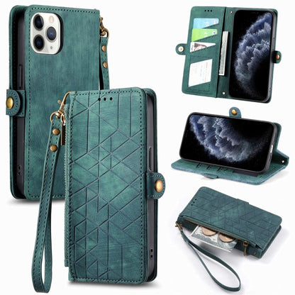 Geometric Zipper Wallet Side Buckle Leather Phone Case, For iPhone 14 Pro Max, For iPhone 7 / 8 / SE 2022, For iPhone 13 Pro Max, For iPhone 13 Pro, For iPhone 13, For iPhone 12 / 12 Pro, For iPhone 12 Pro Max, For iPhone 11 Pro Max