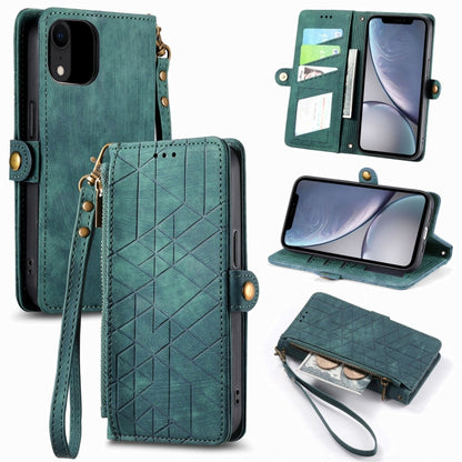 Geometric Zipper Wallet Side Buckle Leather Phone Case, For iPhone 11, For iPhone 11 Pro, For iPhone XR, For iPhone XS Max, For iPhone 7 Plus / 8 Plus, For iPhone 6 Plus / 6s Plus, For iPhone 6 / 6s