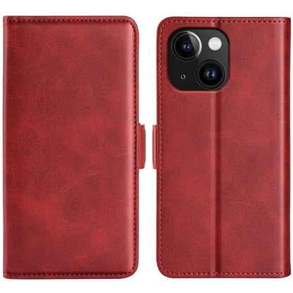 Dual-side Magnetic Buckle Horizontal Flip Leather Phone Case, For iPhone 15 Pro Max, For iPhone 15 Pro, For iPhone 15 Plus, For iPhone 15