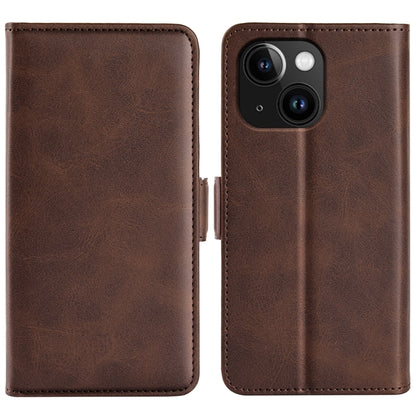 Dual-side Magnetic Buckle Horizontal Flip Leather Phone Case, For iPhone 15 Pro Max, For iPhone 15 Pro, For iPhone 15 Plus, For iPhone 15