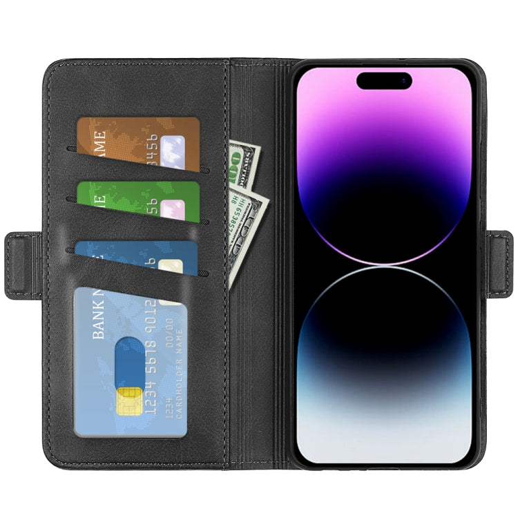Dual-side Magnetic Buckle Horizontal Flip Leather Phone Case, For iPhone 15 Pro Max, For iPhone 15 Pro, For iPhone 15 Plus, For iPhone 15