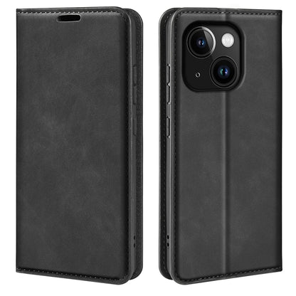 Retro-skin Magnetic Suction Leather Phone Case, For iPhone 15 Pro Max, For iPhone 15 Pro, For iPhone 15 Plus, For iPhone 15