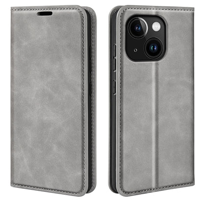 Retro-skin Magnetic Suction Leather Phone Case, For iPhone 15 Pro Max, For iPhone 15 Pro, For iPhone 15 Plus, For iPhone 15