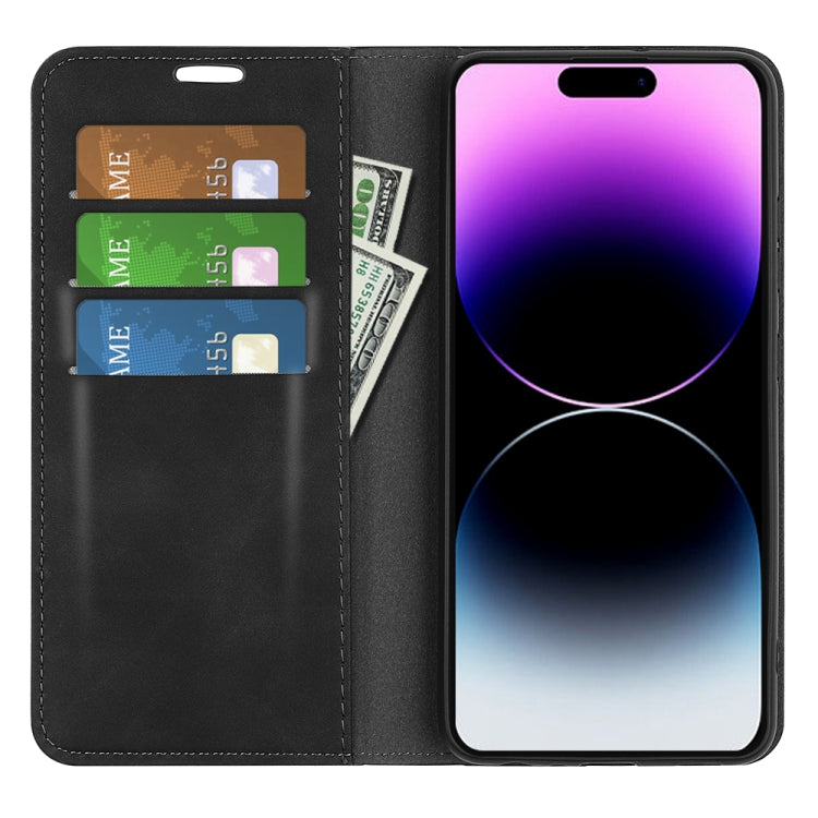 Retro-skin Magnetic Suction Leather Phone Case, For iPhone 15 Pro Max, For iPhone 15 Pro, For iPhone 15 Plus, For iPhone 15