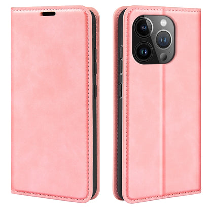 Retro-skin Magnetic Suction Leather Phone Case, For iPhone 15 Pro Max, For iPhone 15 Pro, For iPhone 15 Plus, For iPhone 15