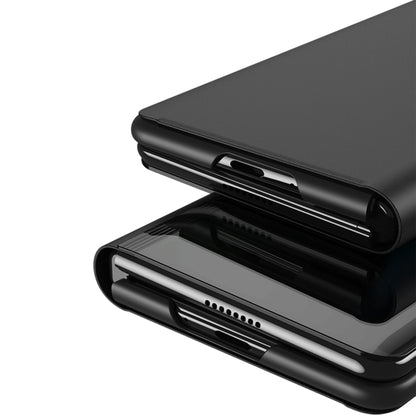 Plated Mirror Horizontal Flip Leather Phone Case with Holder, For Galaxy Z Fold8 Ultra 5G, For Galaxy Z TriFold, For Galaxy Z Fold7, For Galaxy Z Fold6, For Galaxy Z Fold5 5G