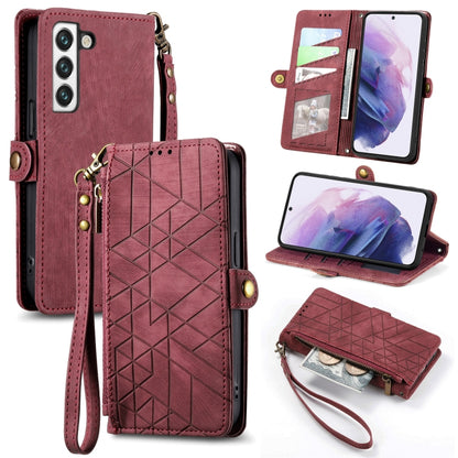 Geometric Zipper Wallet Side Buckle Leather Phone Case, For Samsung Galaxy A13 4G, For Samsung Galaxy M52 5G, For Samsung Galaxy S22 Ultra 5G, For Samsung Galaxy S22+ 5G, For Samsung Galaxy S22 5G, For Samsung Galaxy A13 5G, For Samsung Galaxy A41     ...