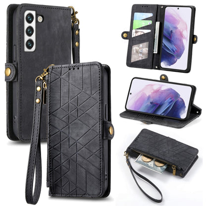 Geometric Zipper Wallet Side Buckle Leather Phone Case, For Samsung Galaxy A22 5G, For Samsung Galaxy S21 FE 5G, For Samsung Galaxy A32 4G, For Samsung Galaxy A72, For Samsung Galaxy A52 5G, For Samsung Galaxy A32 5G, For Samsung Galaxy S21 5G         ...