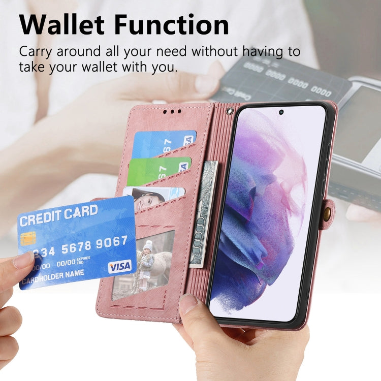 Geometric Zipper Wallet Side Buckle Leather Phone Case, For Samsung Galaxy S21 Ultra 5G, For Samsung Galaxy A12, For Samsung Galaxy A42 5G, For Samsung Galaxy Note20 Ultra, For Samsung Galaxy Note20, For Samsung Galaxy A21S, For Samsung Galaxy A51 5G  ...