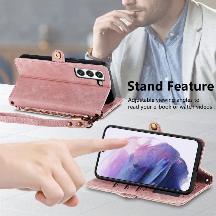 Geometric Zipper Wallet Side Buckle Leather Phone Case, For Samsung Galaxy S21 Ultra 5G, For Samsung Galaxy A12, For Samsung Galaxy A42 5G, For Samsung Galaxy Note20 Ultra, For Samsung Galaxy Note20, For Samsung Galaxy A21S, For Samsung Galaxy A51 5G  ...