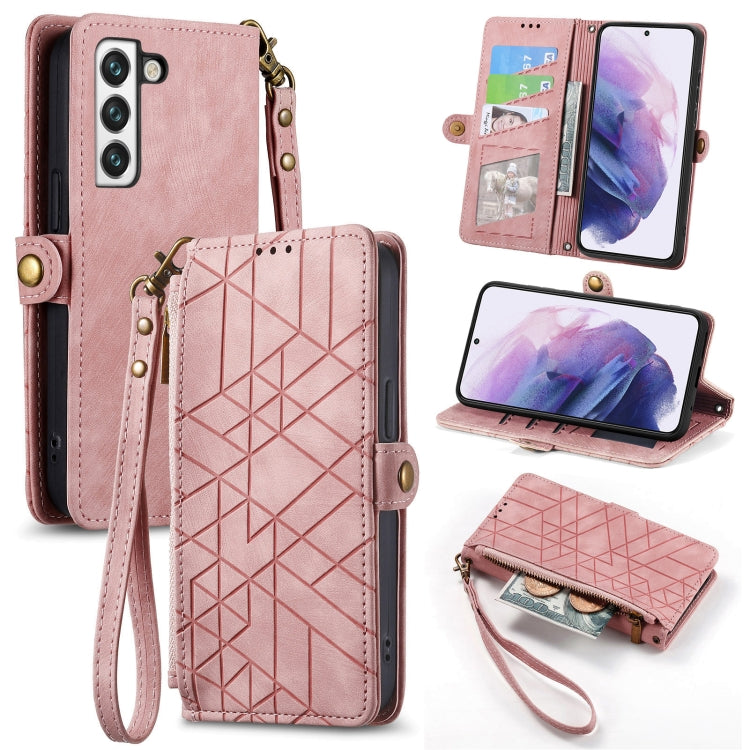 Geometric Zipper Wallet Side Buckle Leather Phone Case, For Samsung Galaxy S21 Ultra 5G, For Samsung Galaxy A12, For Samsung Galaxy A42 5G, For Samsung Galaxy Note20 Ultra, For Samsung Galaxy Note20, For Samsung Galaxy A21S, For Samsung Galaxy A51 5G  ...